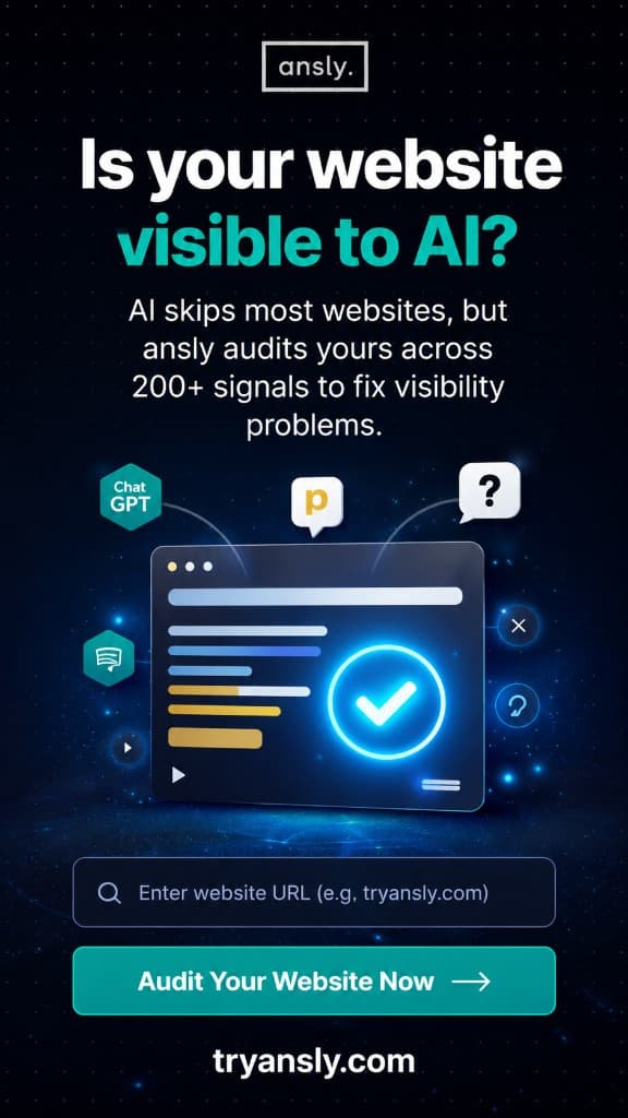 Ansly — Is your website visible to AI? Run a free AEO audit at tryansly.com